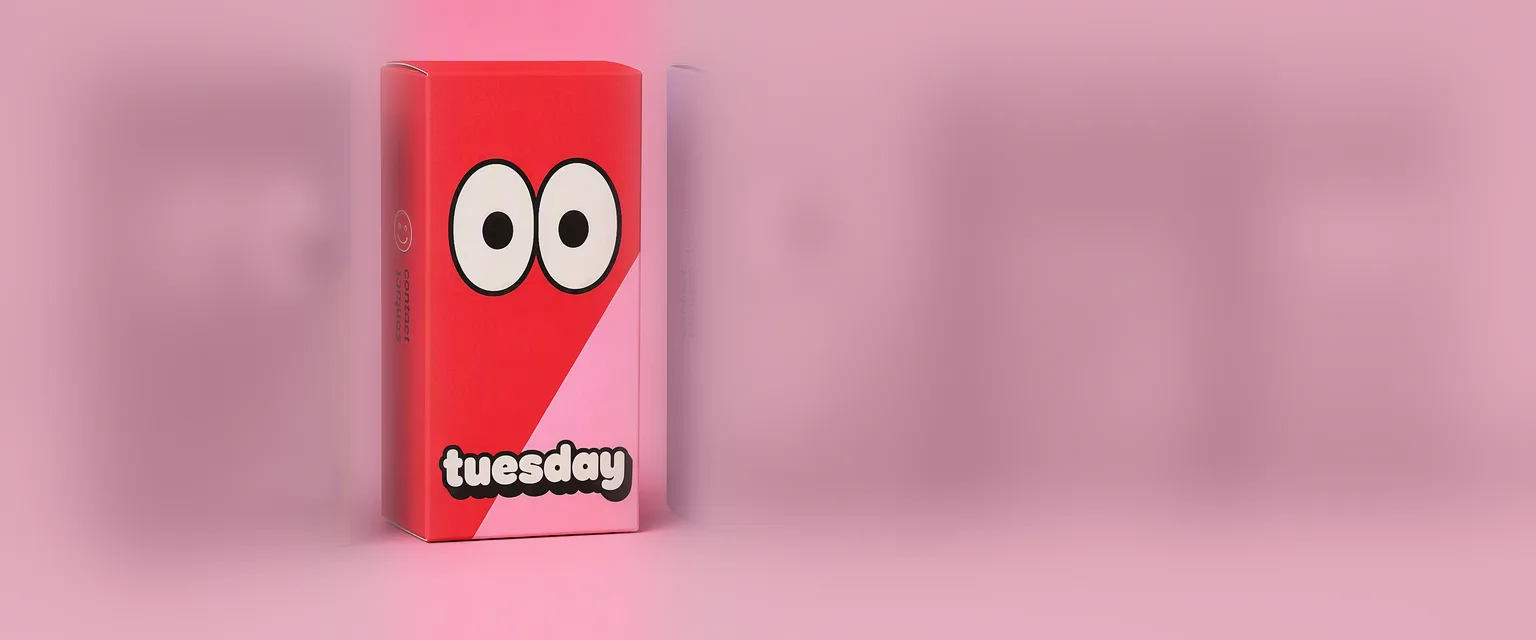 the cherry cola tuesday box in sharp focus with four future drop colorways blurred out behind it